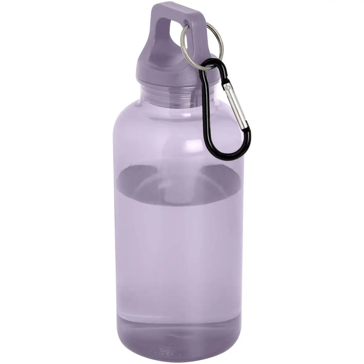 400 ml RCS-zertifizierte Trinkflasche aus recyceltem Kunststoff mit Karabiner – Ansicht 13