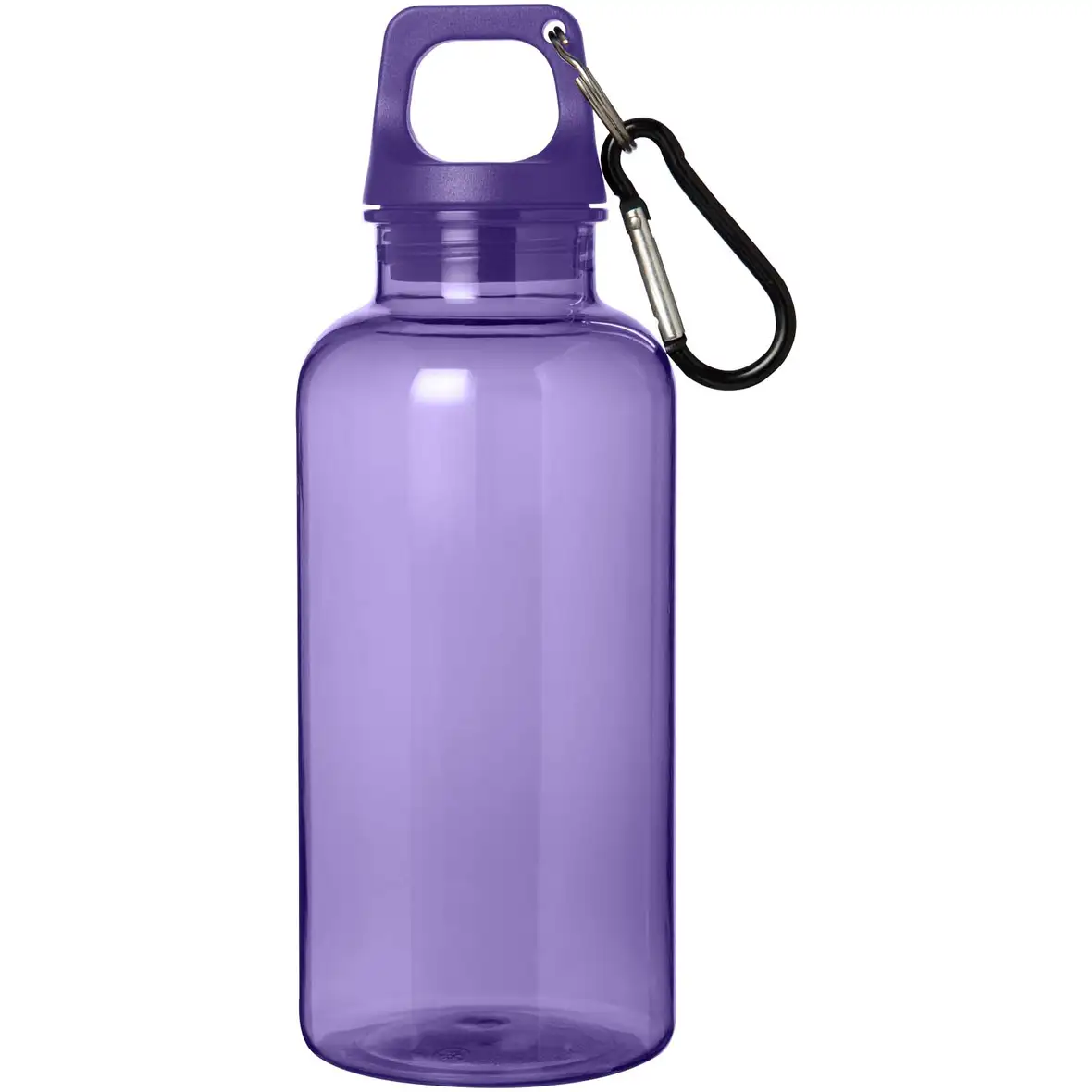 400 ml RCS-zertifizierte Trinkflasche aus recyceltem Kunststoff mit Karabiner – Ansicht 17