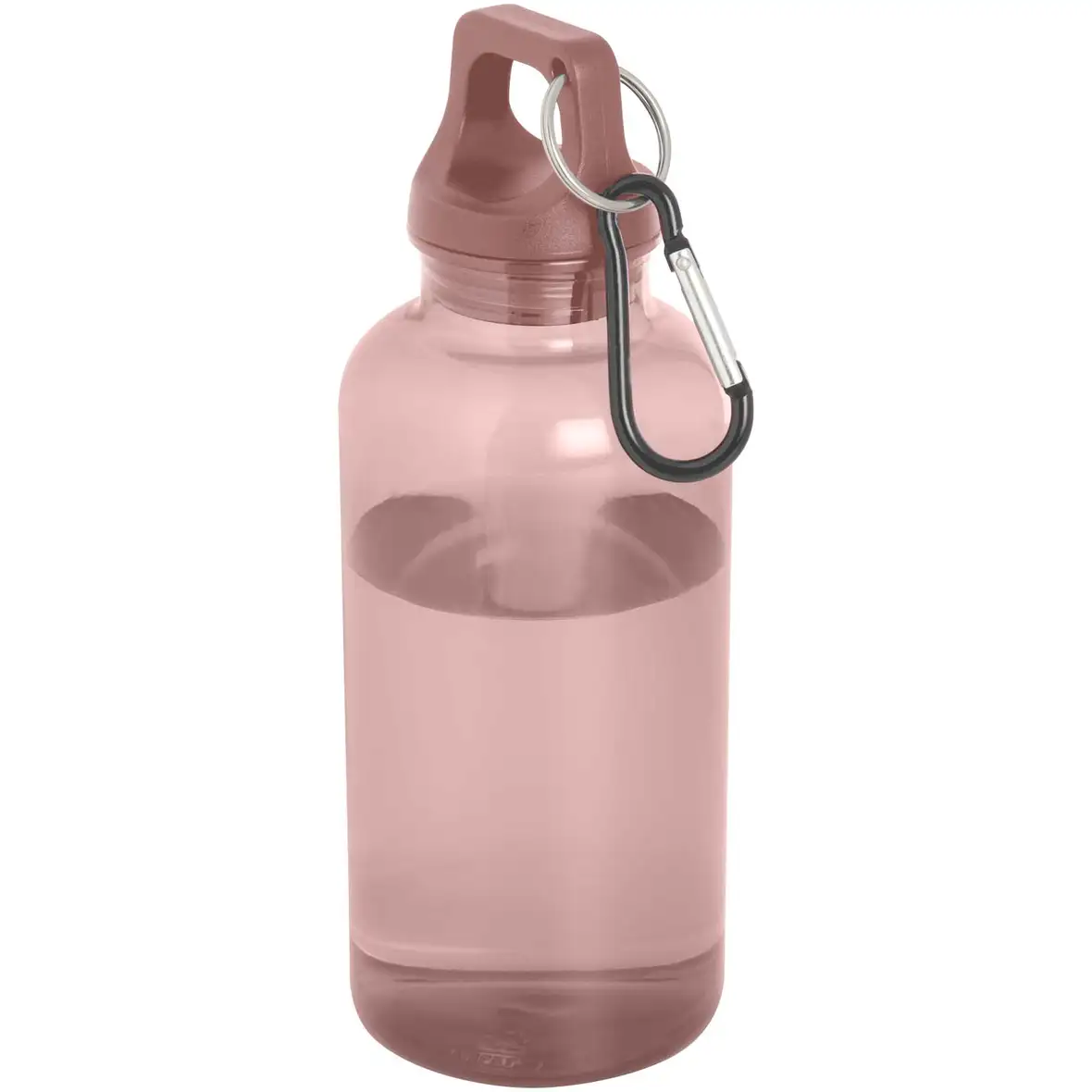 400 ml RCS-zertifizierte Trinkflasche aus recyceltem Kunststoff mit Karabiner – Ansicht 19