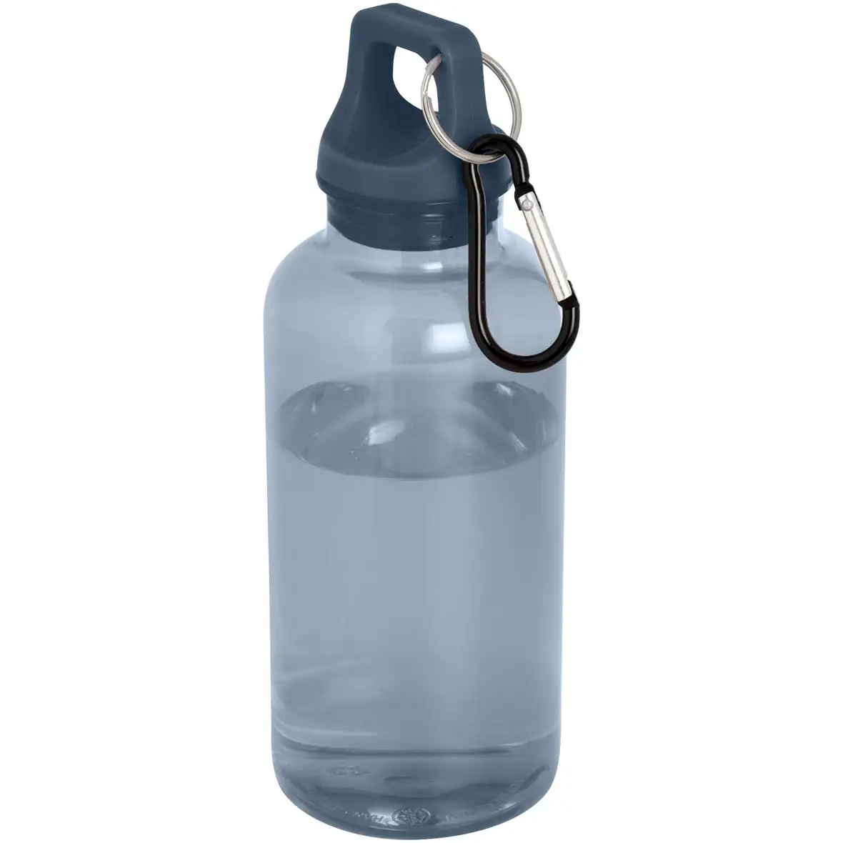 400 ml RCS-zertifizierte Trinkflasche aus recyceltem Kunststoff mit Karabiner – Ansicht 29