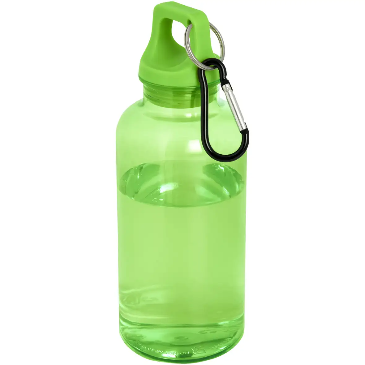 400 ml RCS-zertifizierte Trinkflasche aus recyceltem Kunststoff mit Karabiner – Ansicht 32