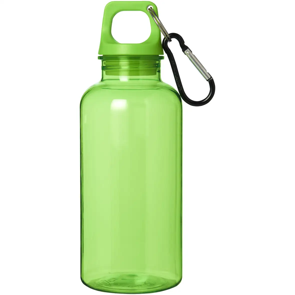 400 ml RCS-zertifizierte Trinkflasche aus recyceltem Kunststoff mit Karabiner – Ansicht 33