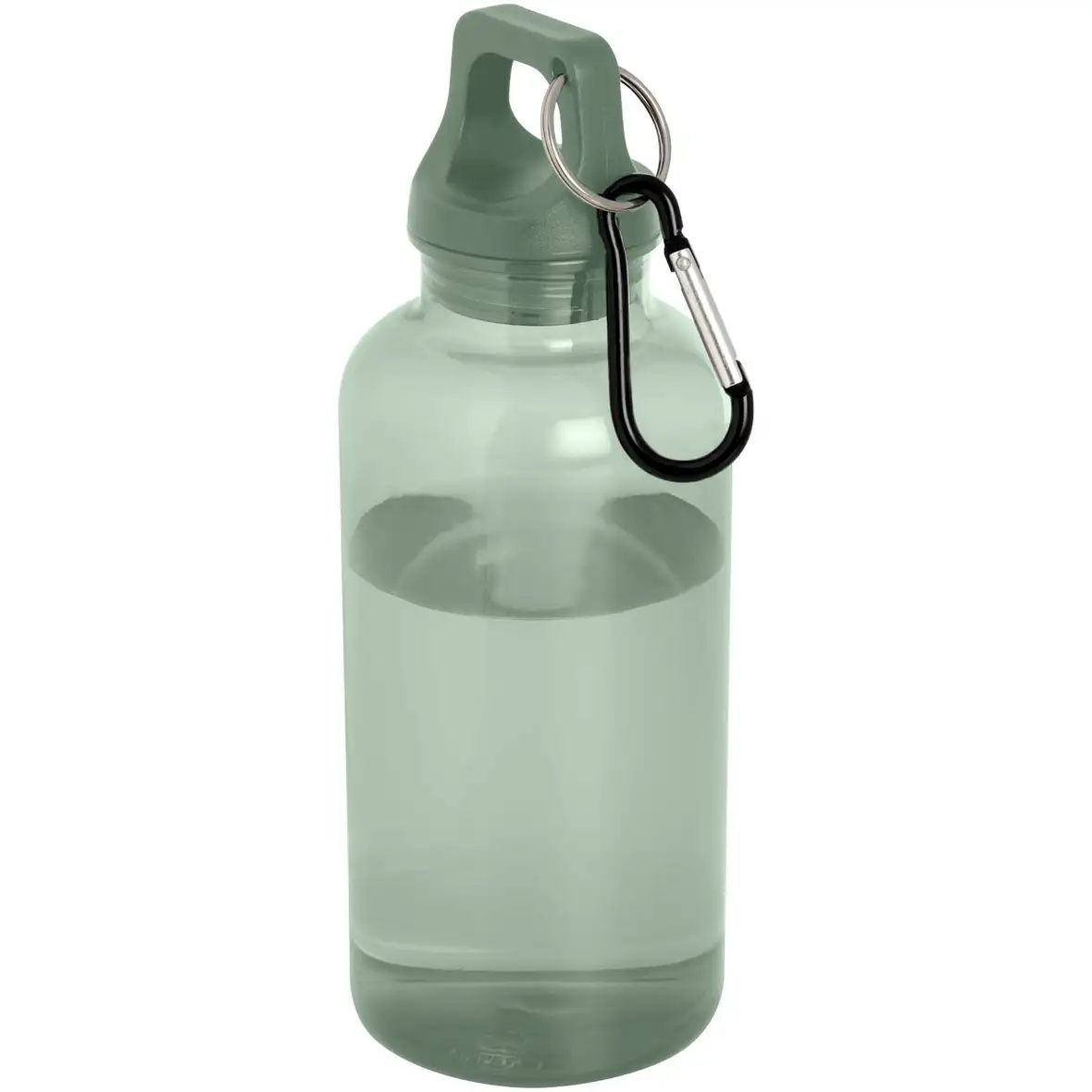 400 ml RCS-zertifizierte Trinkflasche aus recyceltem Kunststoff mit Karabiner – Ansicht 36