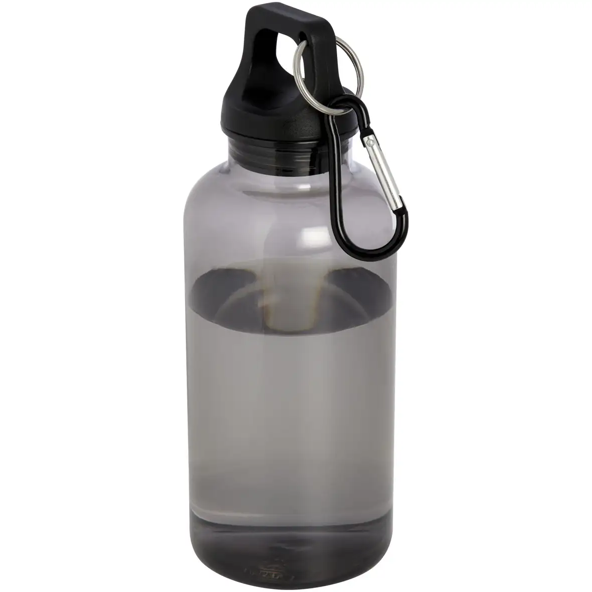 400 ml RCS-zertifizierte Trinkflasche aus recyceltem Kunststoff mit Karabiner – Ansicht 39