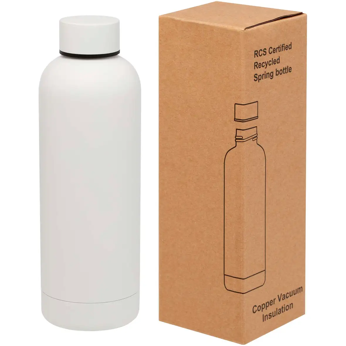 500 ml RCS-zertifizierte Kupfer-Vakuum Isolierflasche aus recyceltem Edelstahl – Ansicht 1