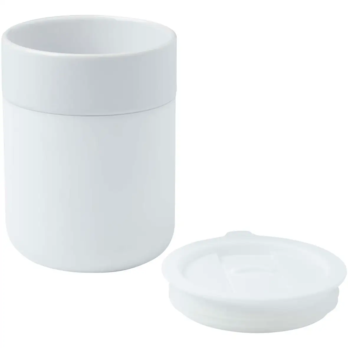 330 ml Keramikbecher mit Silikonhülle und Kunststoffdeckel – Ansicht 3