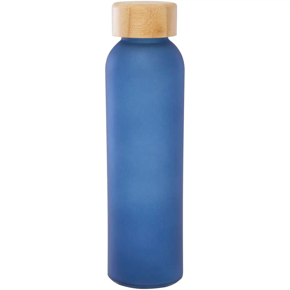 500 ml Flasche aus mattiertem Kalknatronglas mit Bambusdeckel – Ansicht 6