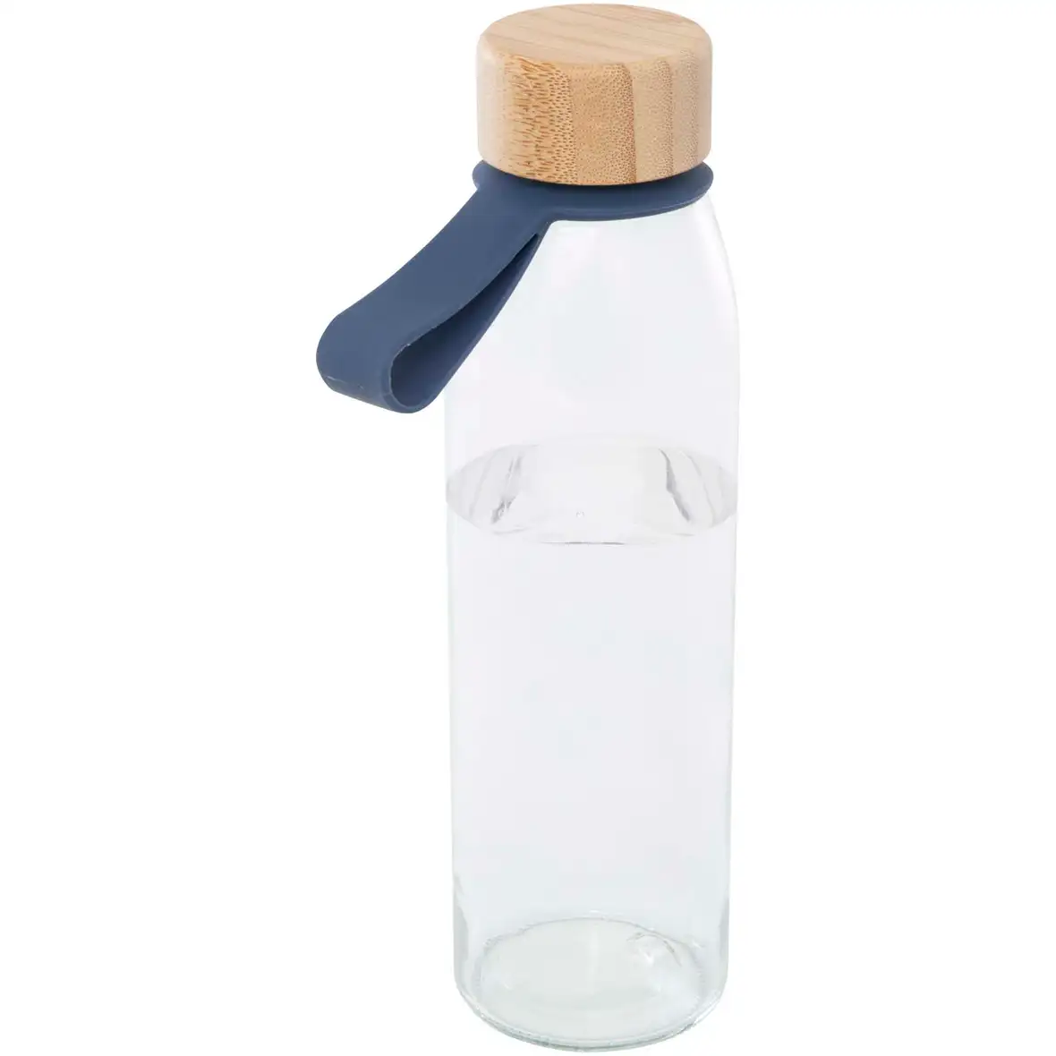 500 ml Glas-Flasche mit Silikongriff und Bambusdeckel – Ansicht 5