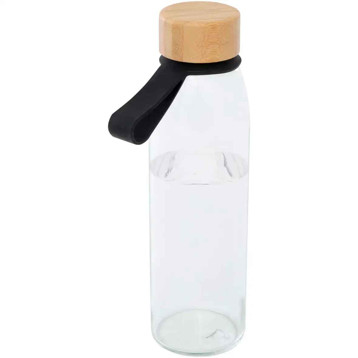 500 ml Glas-Flasche mit Silikongriff und Bambusdeckel – Ansicht 9