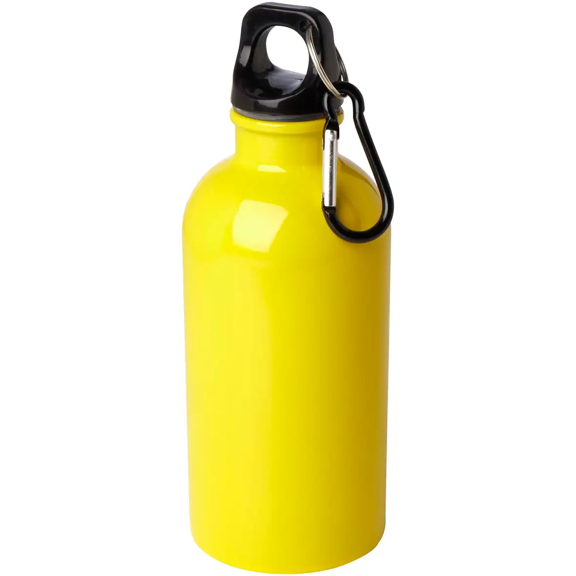 400 ml RCS-zertifizierte, einwandige Trinkflasche aus Edelstahl mit Karabinerhaken – Ansicht 4