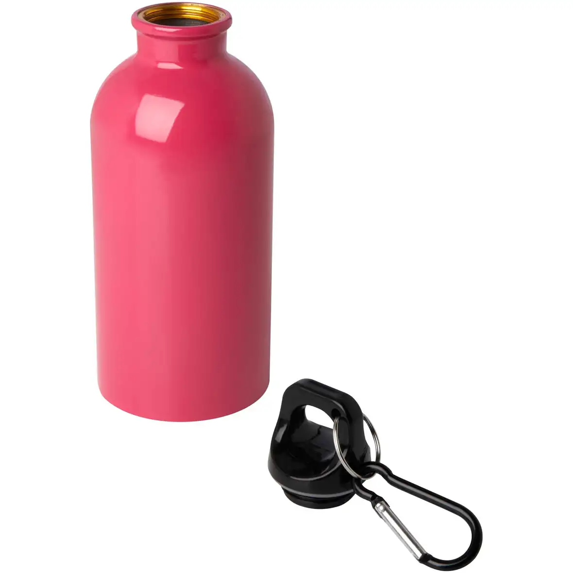 400 ml RCS-zertifizierte, einwandige Trinkflasche aus Edelstahl mit Karabinerhaken – Ansicht 18
