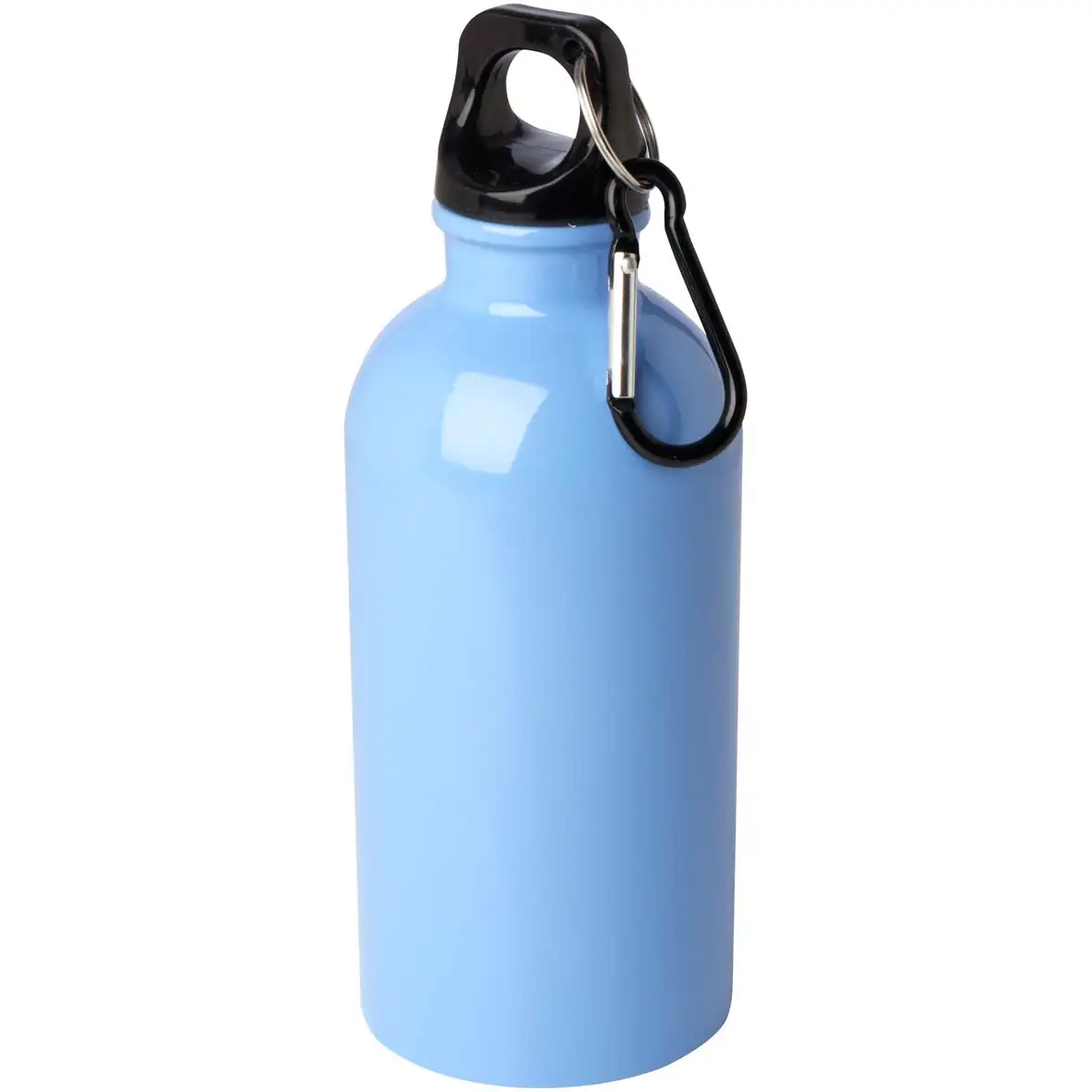 400 ml RCS-zertifizierte, einwandige Trinkflasche aus Edelstahl mit Karabinerhaken – Ansicht 19