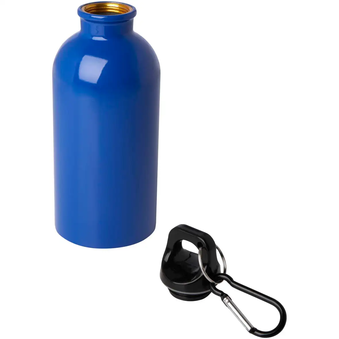 400 ml RCS-zertifizierte, einwandige Trinkflasche aus Edelstahl mit Karabinerhaken – Ansicht 24