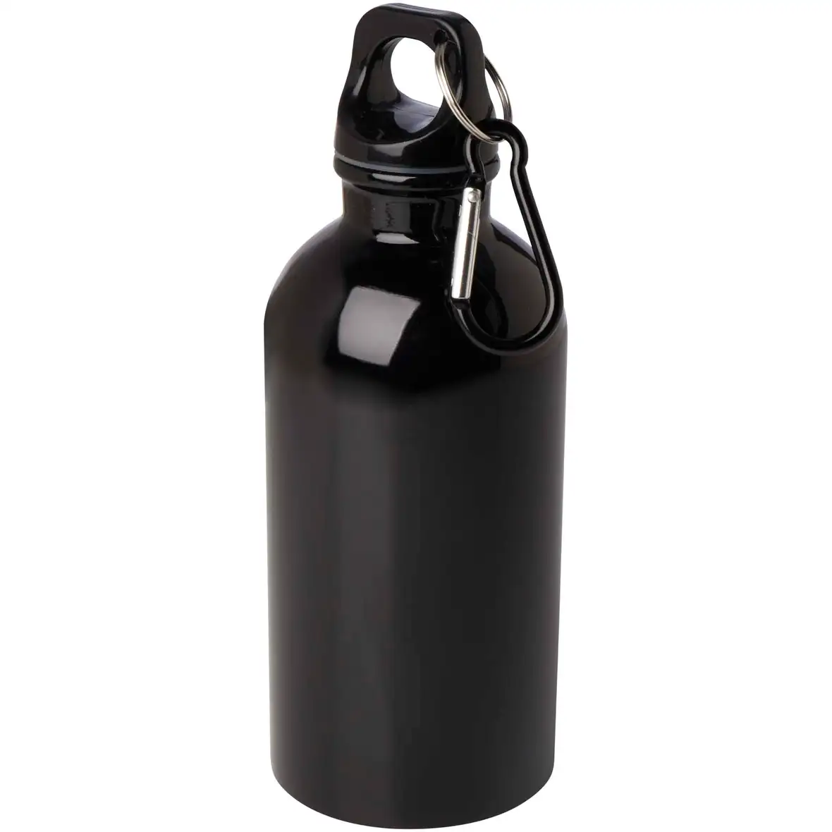 400 ml RCS-zertifizierte, einwandige Trinkflasche aus Edelstahl mit Karabinerhaken – Ansicht 34