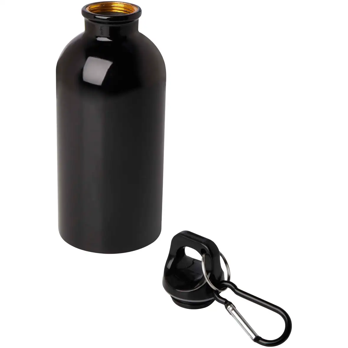 400 ml RCS-zertifizierte, einwandige Trinkflasche aus Edelstahl mit Karabinerhaken – Ansicht 36