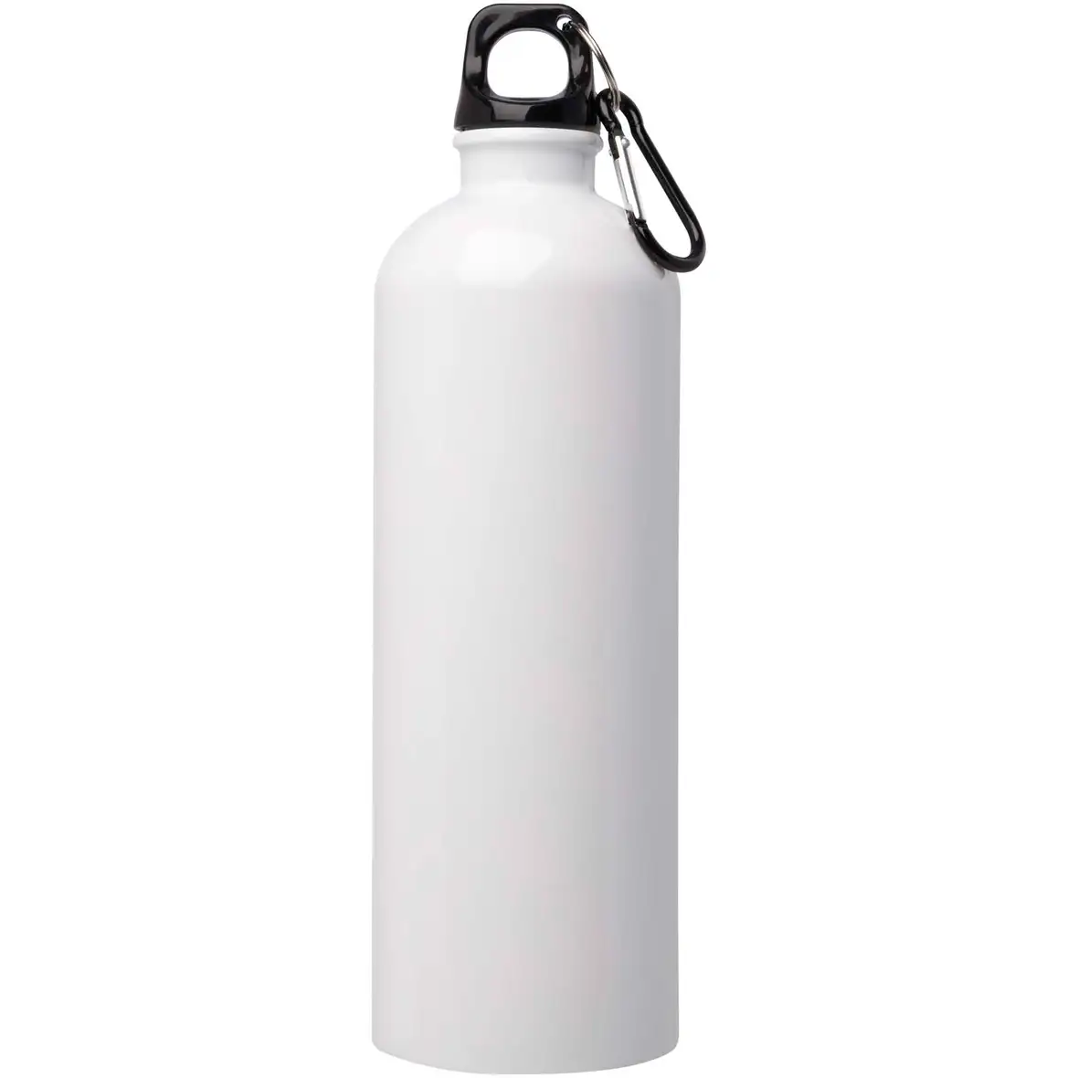 750 ml RCS-zertifizierte, einwandige Trinkflasche aus Edelstahl mit Karabinerhaken – Ansicht 2