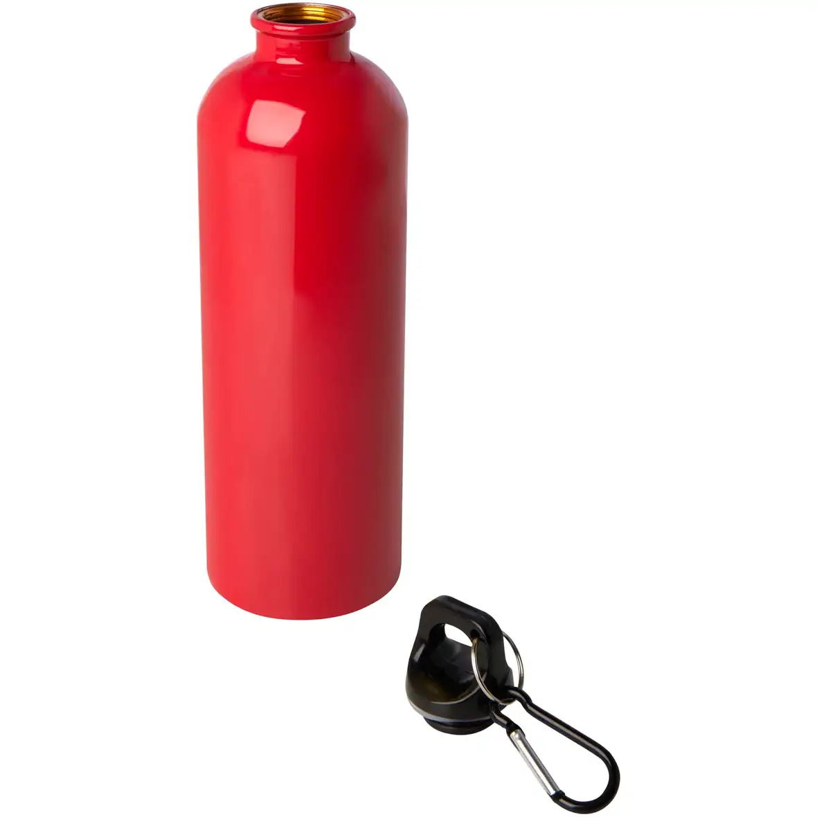 750 ml RCS-zertifizierte, einwandige Trinkflasche aus Edelstahl mit Karabinerhaken – Ansicht 9