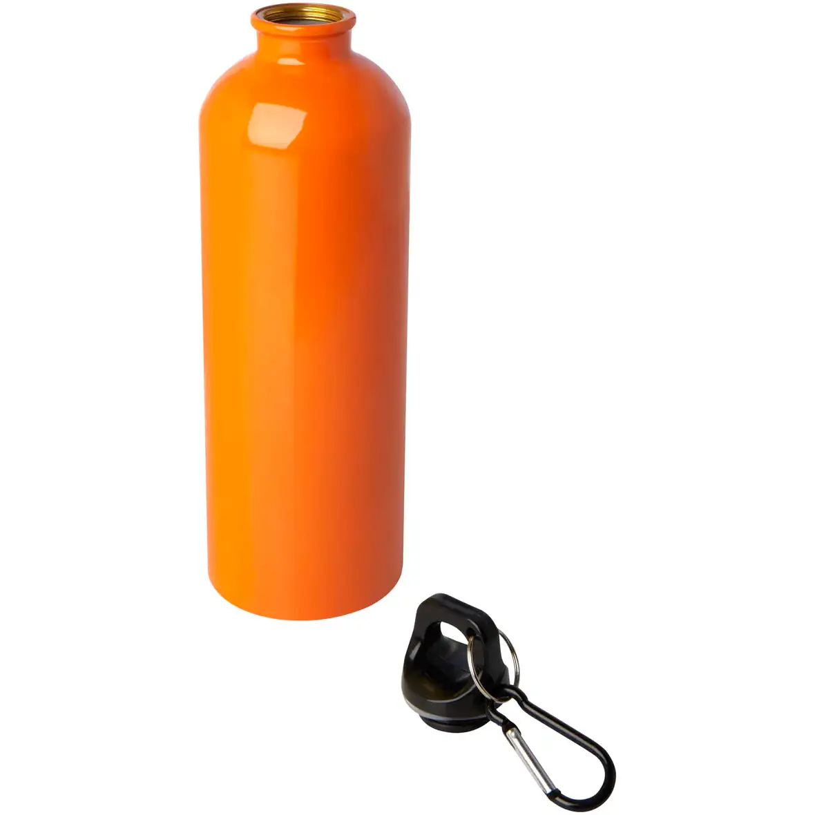 750 ml RCS-zertifizierte, einwandige Trinkflasche aus Edelstahl mit Karabinerhaken – Ansicht 12