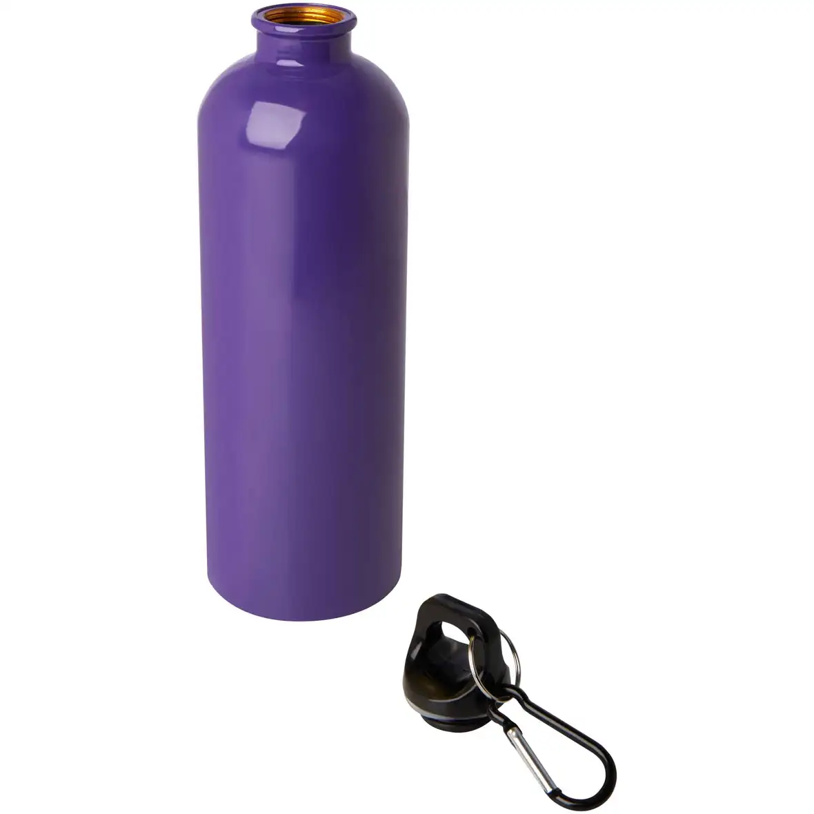 750 ml RCS-zertifizierte, einwandige Trinkflasche aus Edelstahl mit Karabinerhaken – Ansicht 15