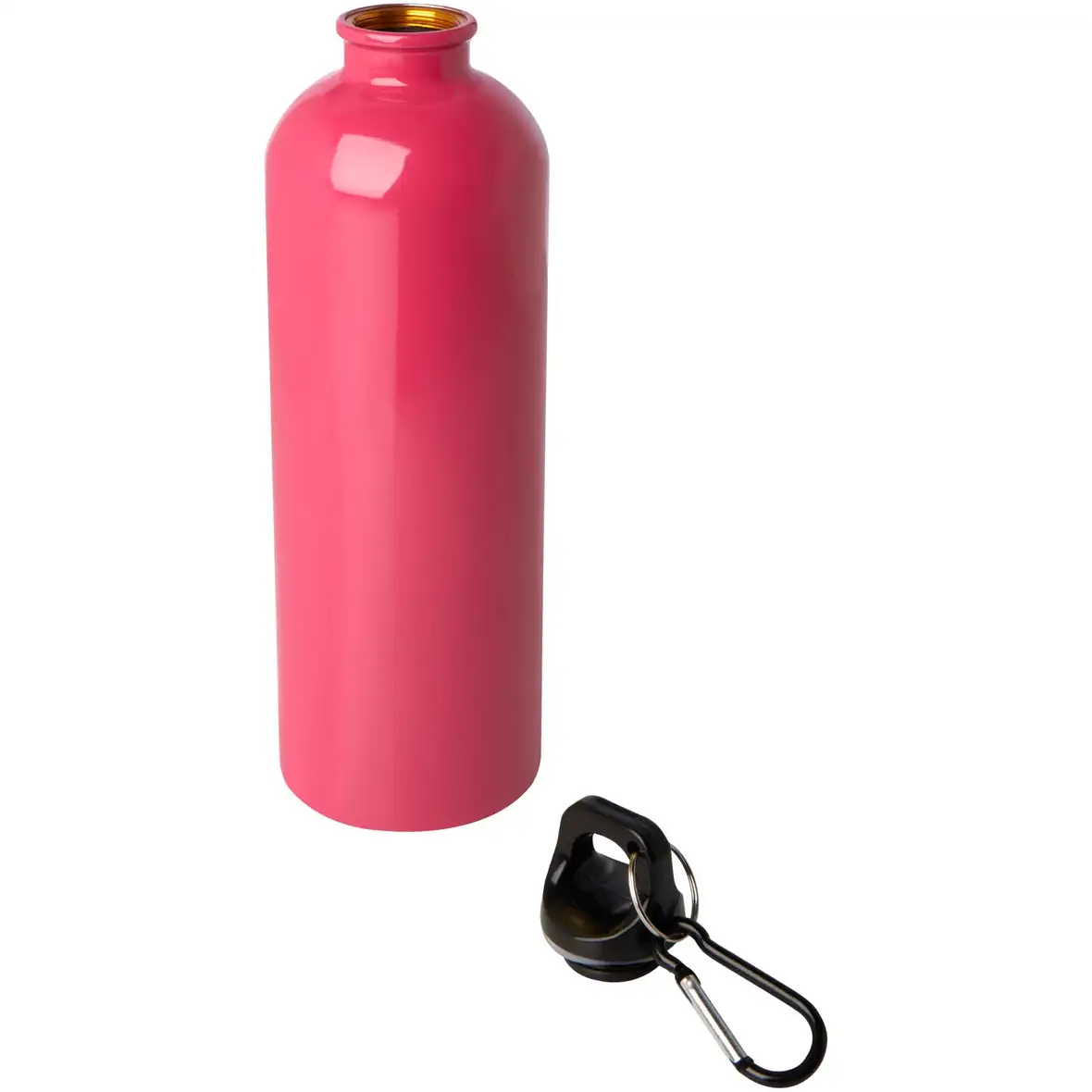 750 ml RCS-zertifizierte, einwandige Trinkflasche aus Edelstahl mit Karabinerhaken – Ansicht 18