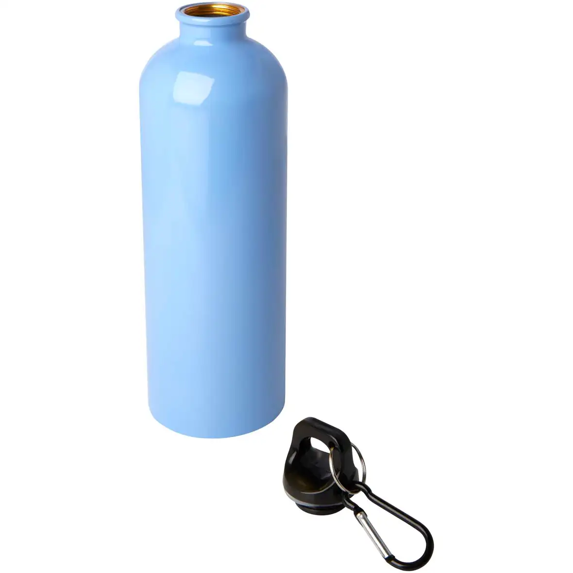 750 ml RCS-zertifizierte, einwandige Trinkflasche aus Edelstahl mit Karabinerhaken – Ansicht 21