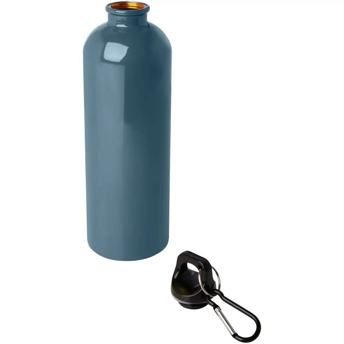 750 ml RCS-zertifizierte, einwandige Trinkflasche aus Edelstahl mit Karabinerhaken – Ansicht 27