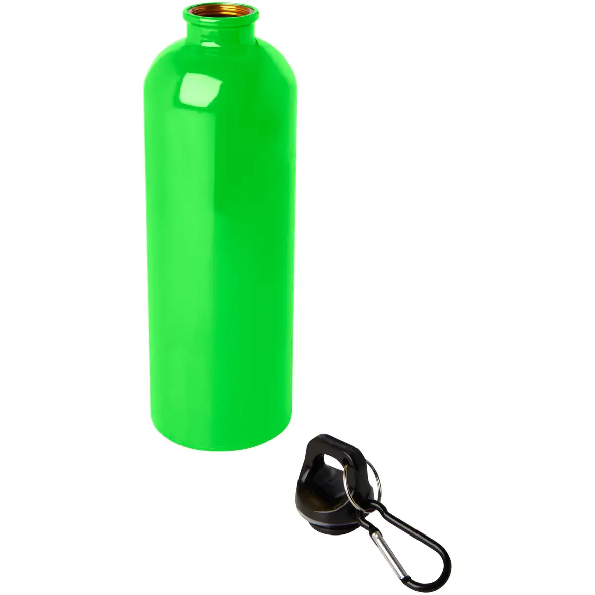 750 ml RCS-zertifizierte, einwandige Trinkflasche aus Edelstahl mit Karabinerhaken – Ansicht 30