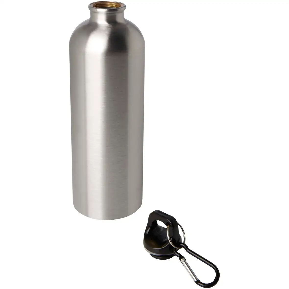 750 ml RCS-zertifizierte, einwandige Trinkflasche aus Edelstahl mit Karabinerhaken – Ansicht 33