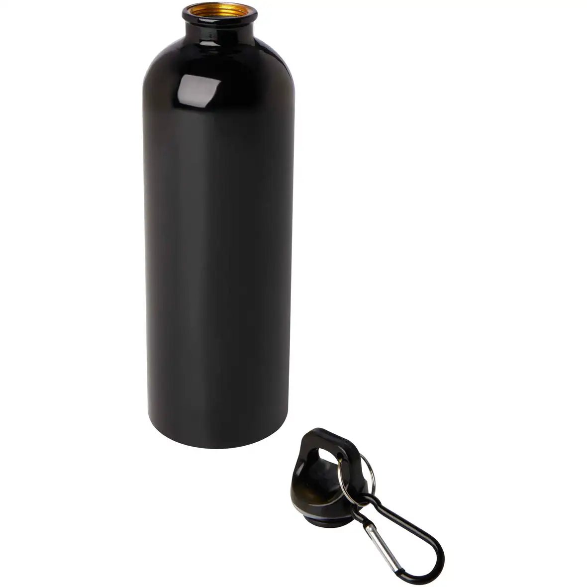 750 ml RCS-zertifizierte, einwandige Trinkflasche aus Edelstahl mit Karabinerhaken – Ansicht 36