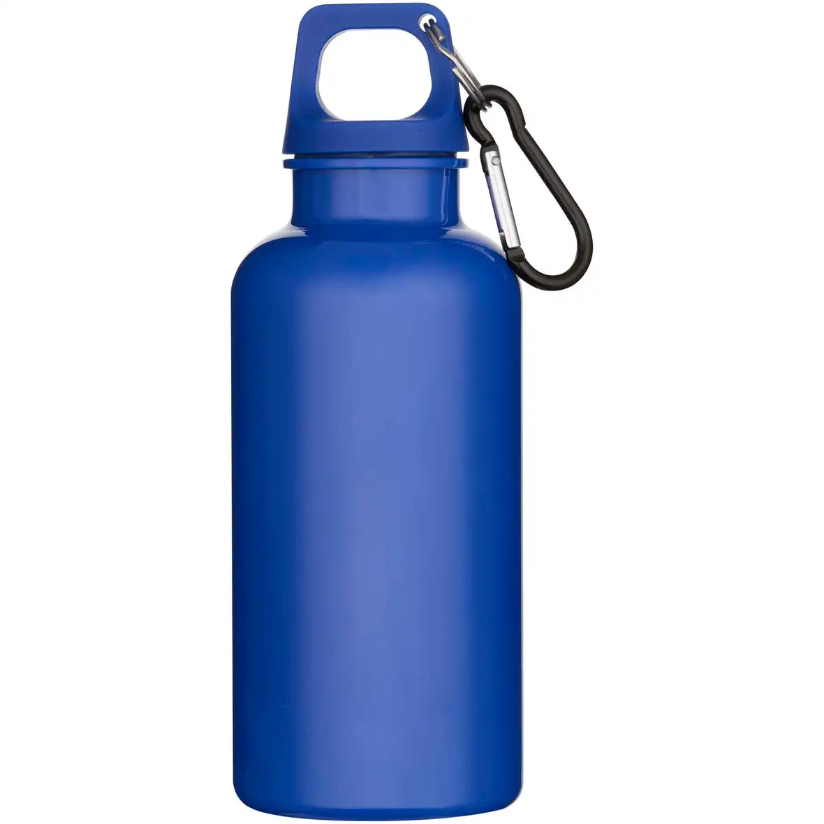 400 ml einfarbige RS-zertifizierte Trinkflasche aus recyceltem Kunststoff mit Karabinerhaken – Ansicht 12
