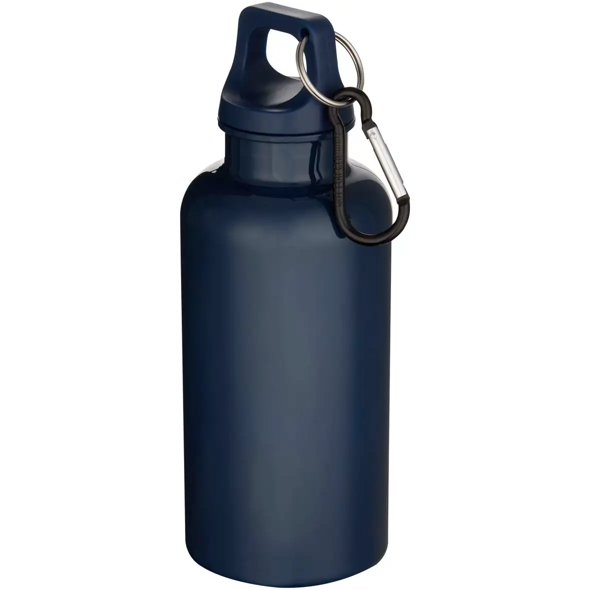 400 ml einfarbige RS-zertifizierte Trinkflasche aus recyceltem Kunststoff mit Karabinerhaken – Ansicht 21