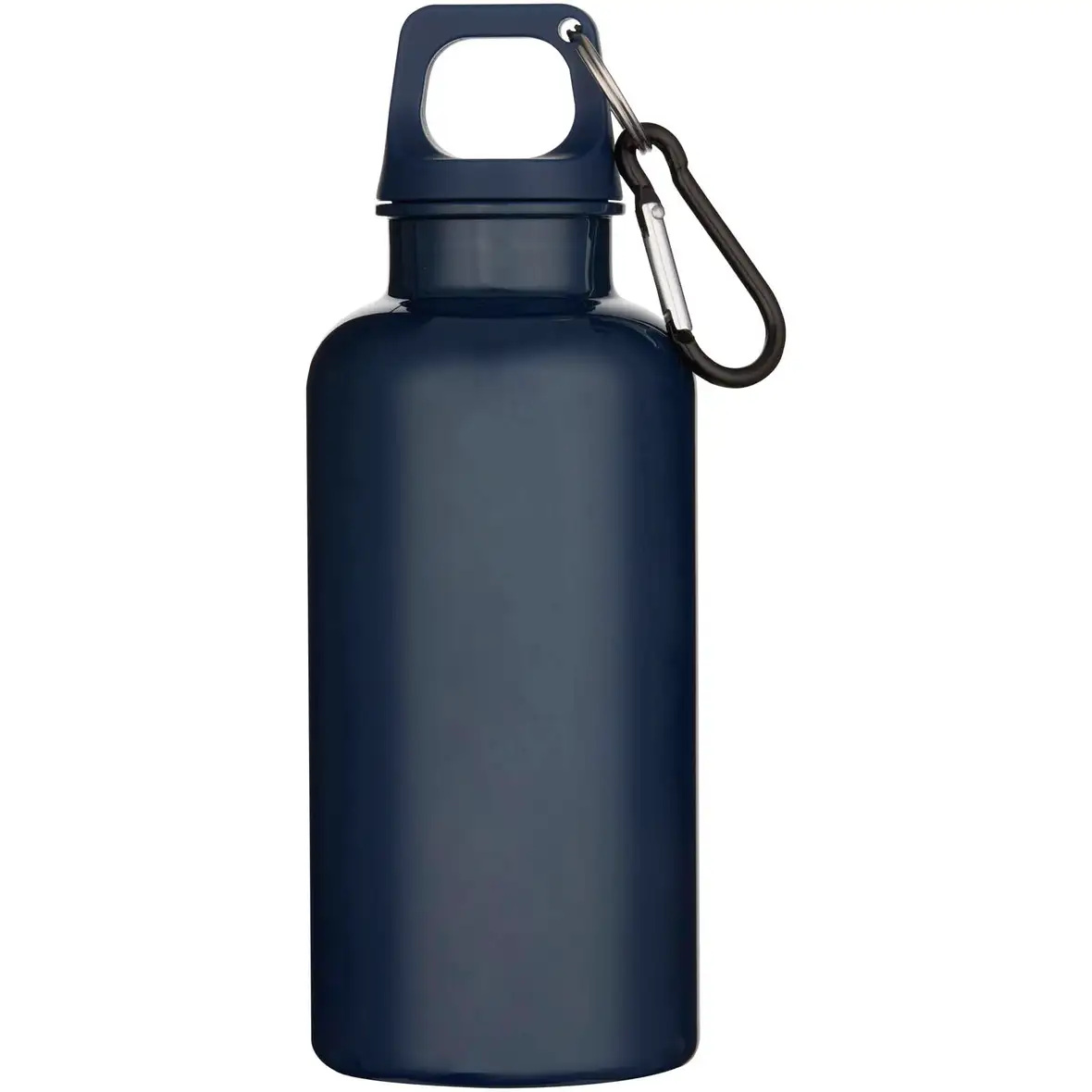 400 ml einfarbige RS-zertifizierte Trinkflasche aus recyceltem Kunststoff mit Karabinerhaken – Ansicht 22
