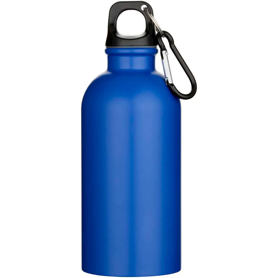 400 ml matte RCS-zertifizierte einwandige Trinkflasche aus recyceltem Edelstahl mit Karabinerhaken – Ansicht 5
