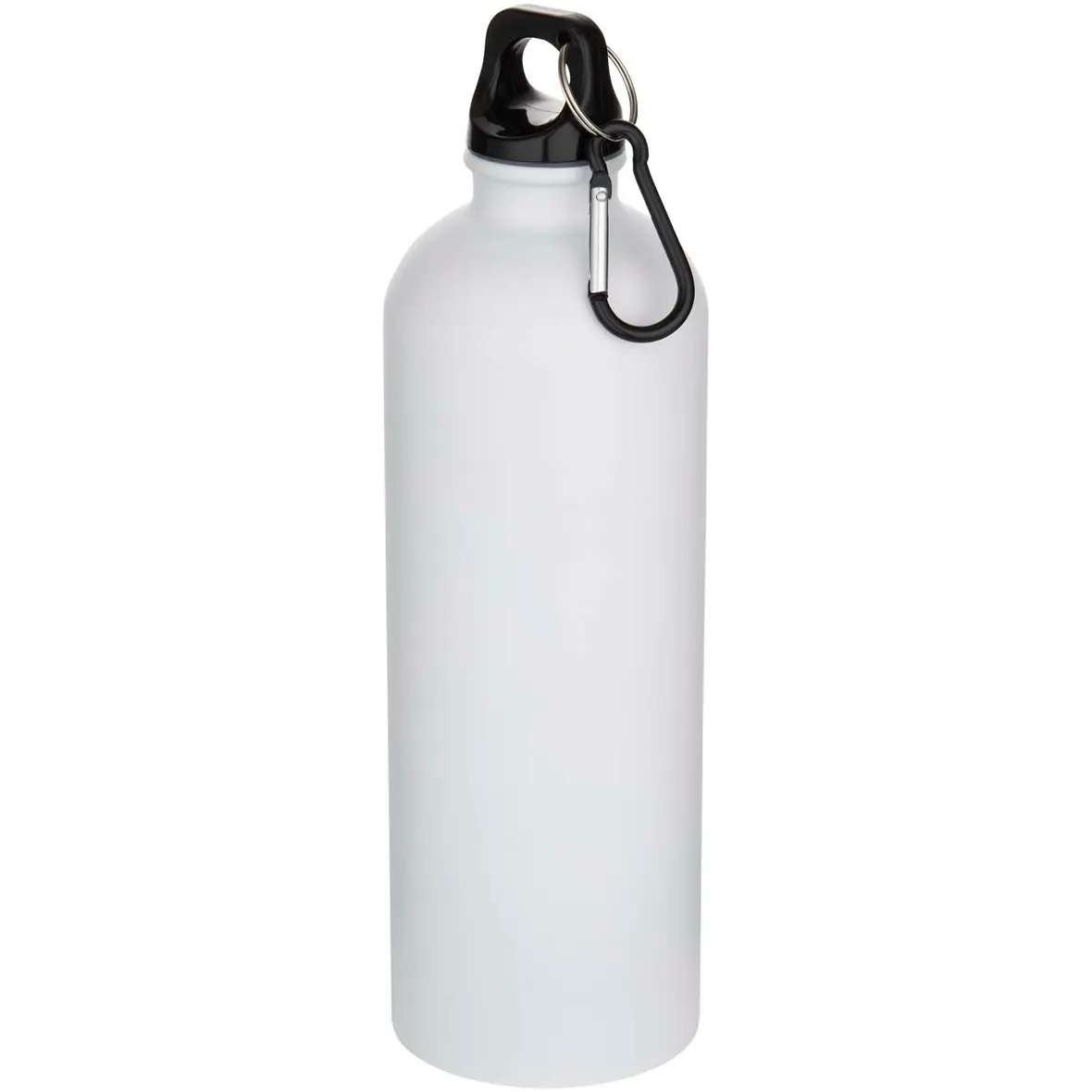 750 ml matte RCS-zertifizierte, einwandige Trinkflasche aus recyceltem Edelstahl mit Karabinerhaken – Werbeartikel mit Logo bedrucken