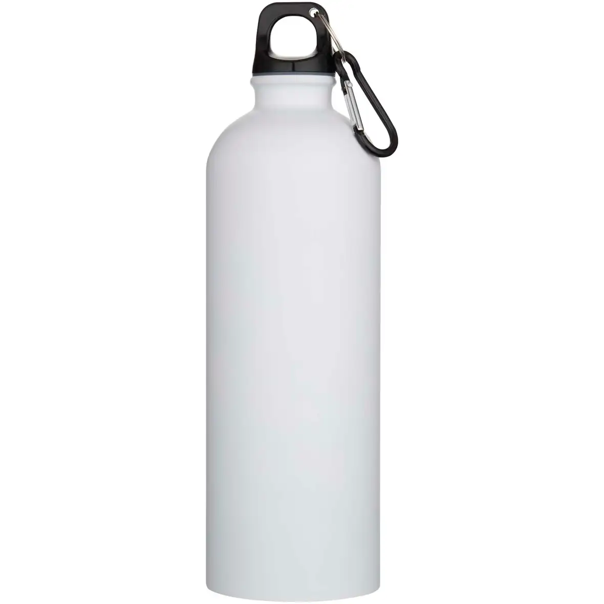 750 ml matte RCS-zertifizierte, einwandige Trinkflasche aus recyceltem Edelstahl mit Karabinerhaken – Ansicht 2