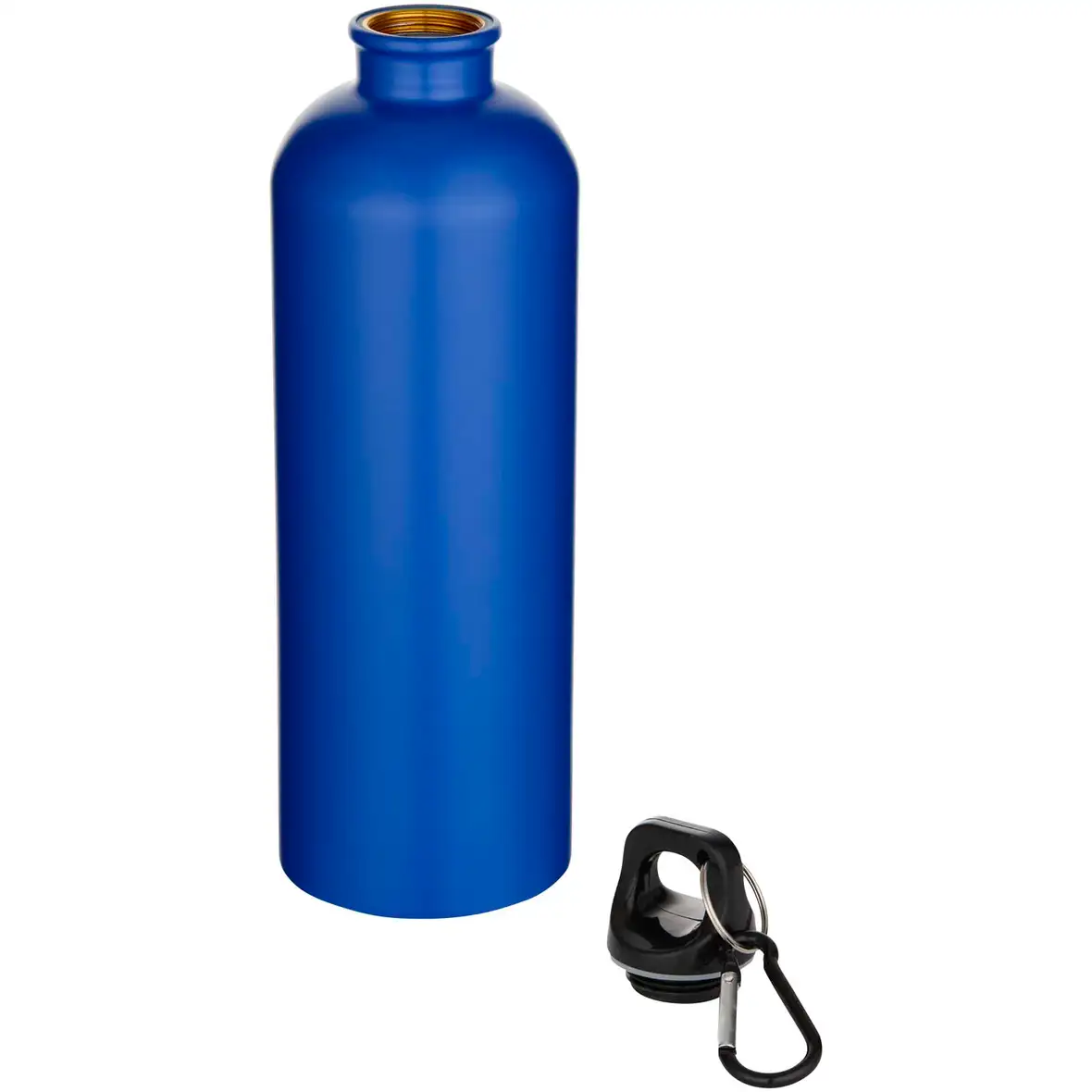 750 ml matte RCS-zertifizierte, einwandige Trinkflasche aus recyceltem Edelstahl mit Karabinerhaken – Ansicht 6