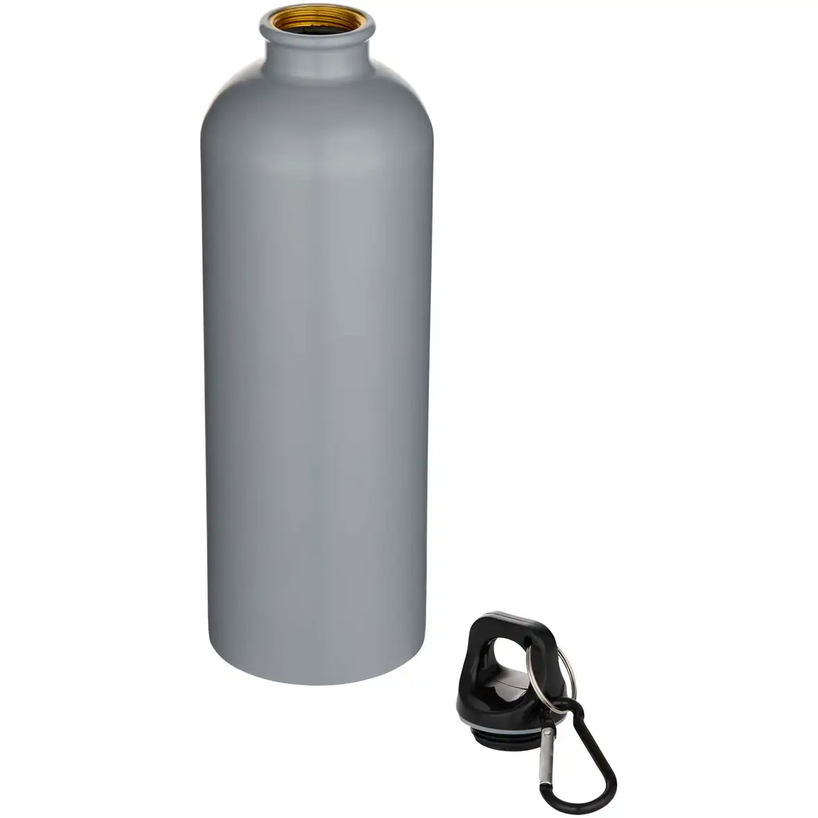 750 ml matte RCS-zertifizierte, einwandige Trinkflasche aus recyceltem Edelstahl mit Karabinerhaken – Ansicht 9