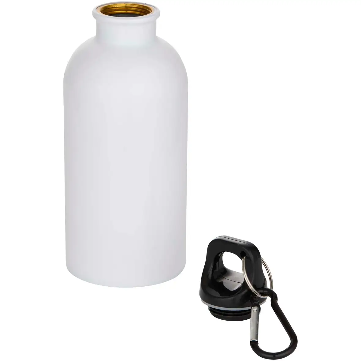 400 ml RSC-zertifizierte einwandige Sublimation Trinkflasche aus recyceltem Edelstahl mit Karabinerhaken – Ansicht 3