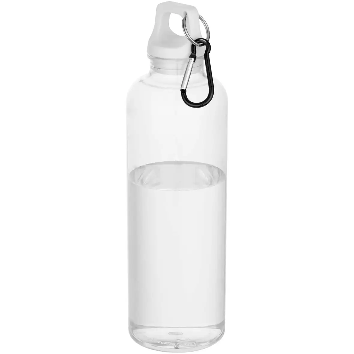 750 ml RCS-zertifizierte Trinkflasche aus recyceltem Kunststoff mit Karabinerhaken – Ansicht 1