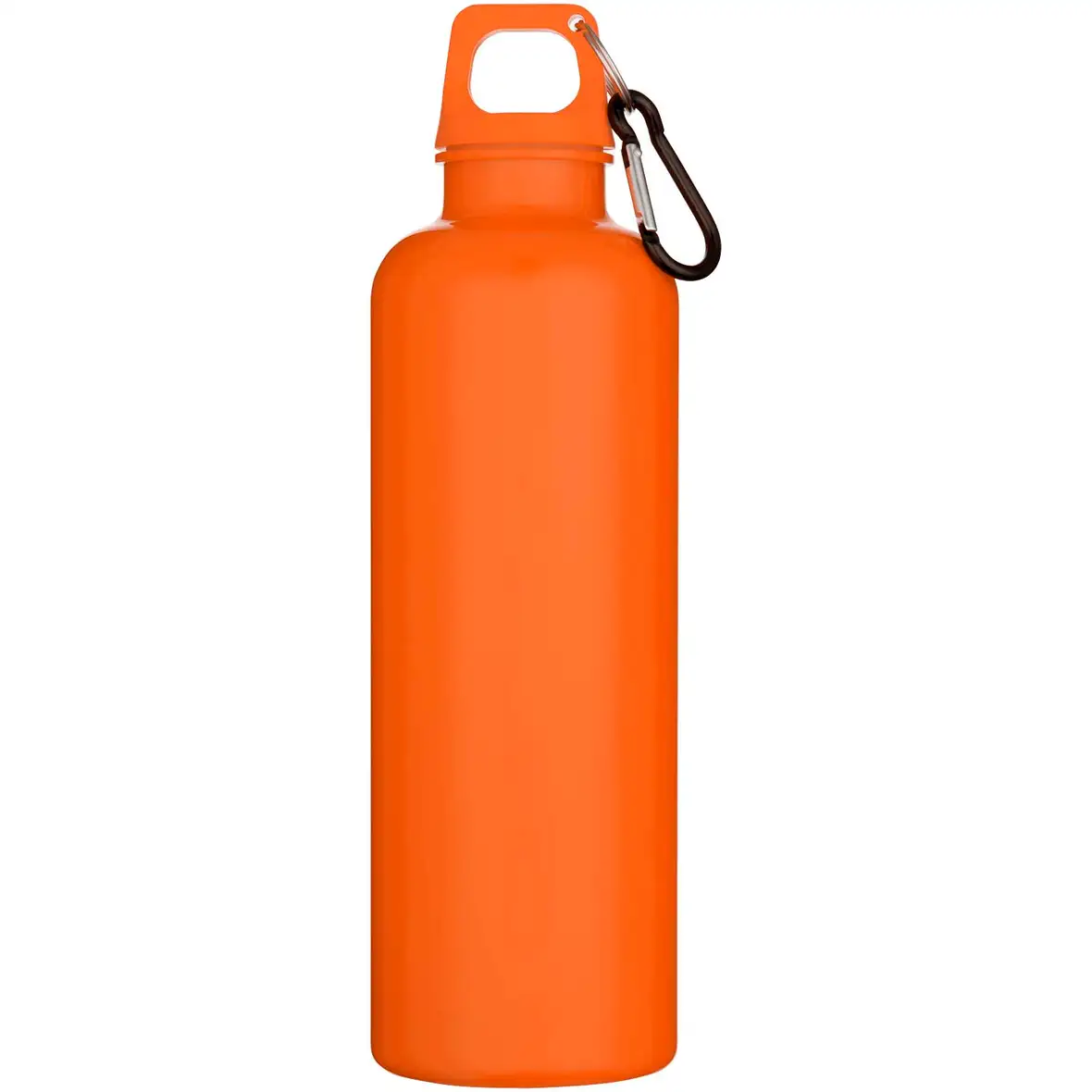 750 ml einfarbige RS-zertifizierte Wasserflasche aus recyceltem Kunststoff mit Karabinerhaken – Ansicht 6