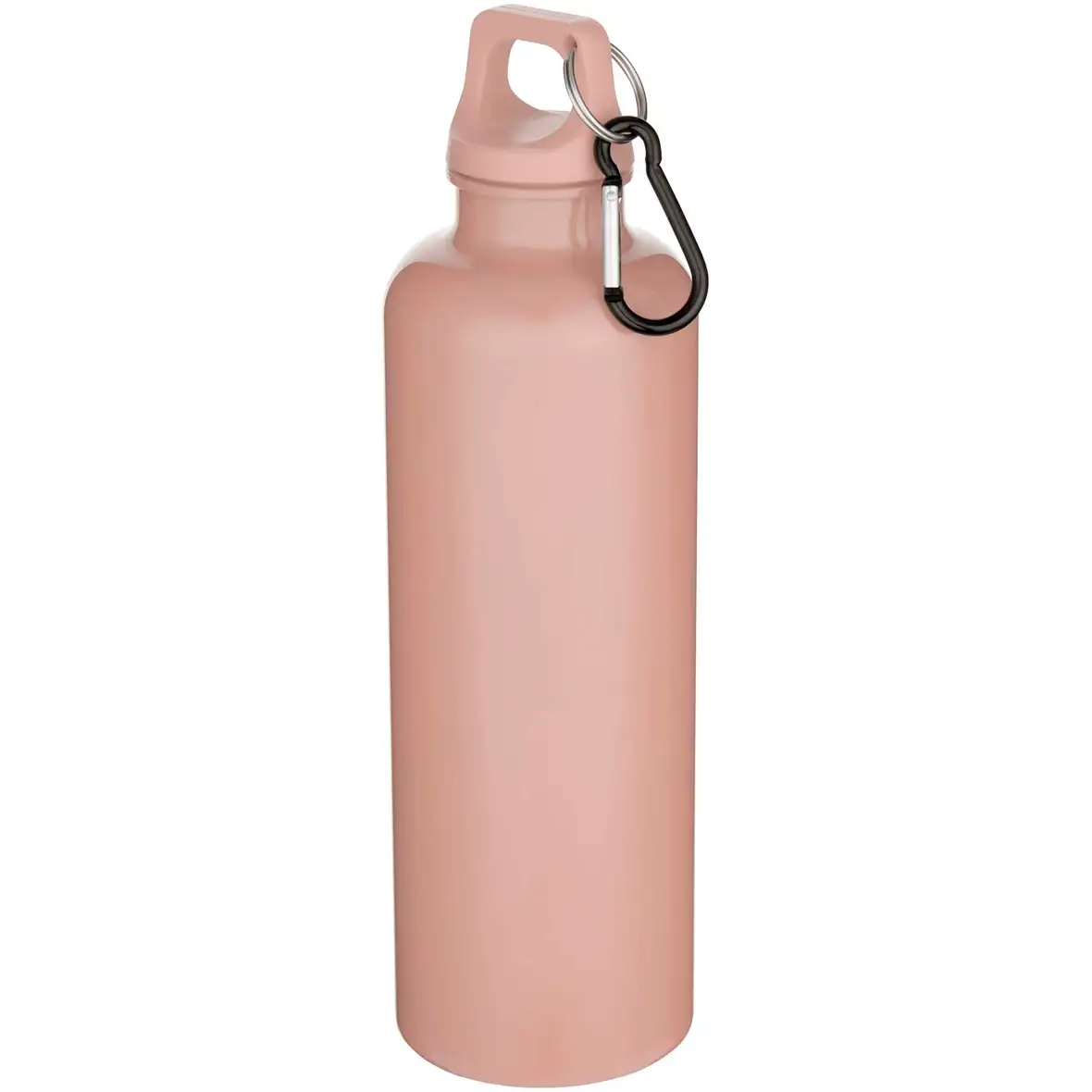 750 ml einfarbige RS-zertifizierte Wasserflasche aus recyceltem Kunststoff mit Karabinerhaken – Ansicht 7