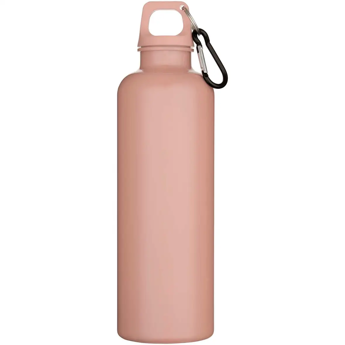 750 ml einfarbige RS-zertifizierte Wasserflasche aus recyceltem Kunststoff mit Karabinerhaken – Ansicht 8