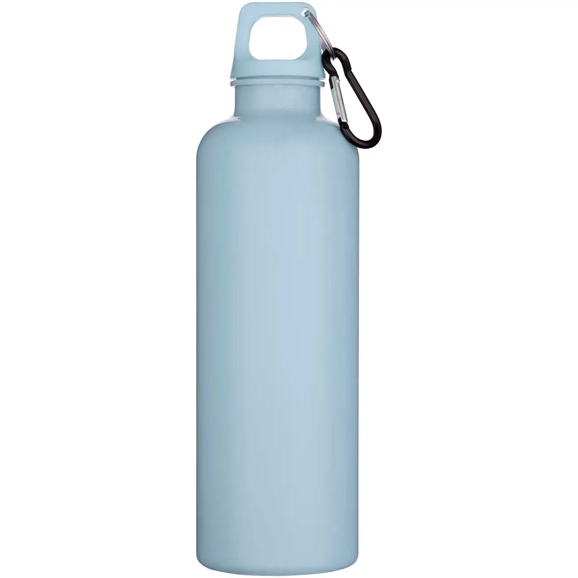 750 ml einfarbige RS-zertifizierte Wasserflasche aus recyceltem Kunststoff mit Karabinerhaken – Ansicht 10