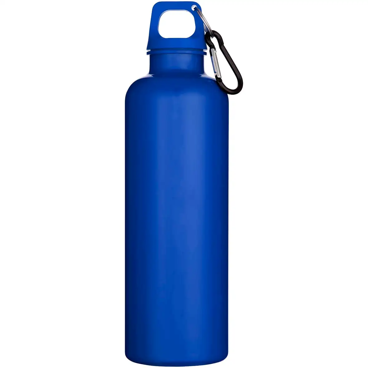 750 ml einfarbige RS-zertifizierte Wasserflasche aus recyceltem Kunststoff mit Karabinerhaken – Ansicht 12