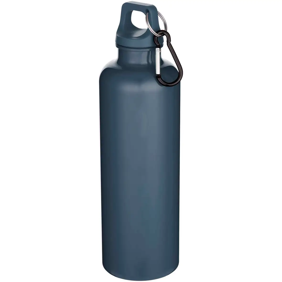 750 ml einfarbige RS-zertifizierte Wasserflasche aus recyceltem Kunststoff mit Karabinerhaken – Ansicht 13