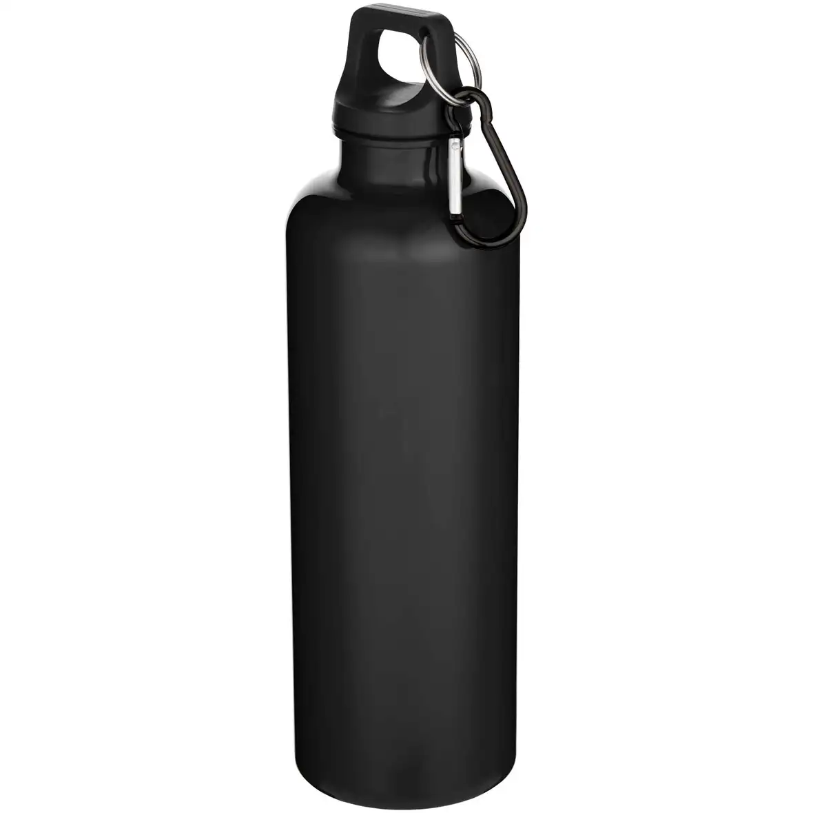 750 ml einfarbige RS-zertifizierte Wasserflasche aus recyceltem Kunststoff mit Karabinerhaken – Ansicht 15