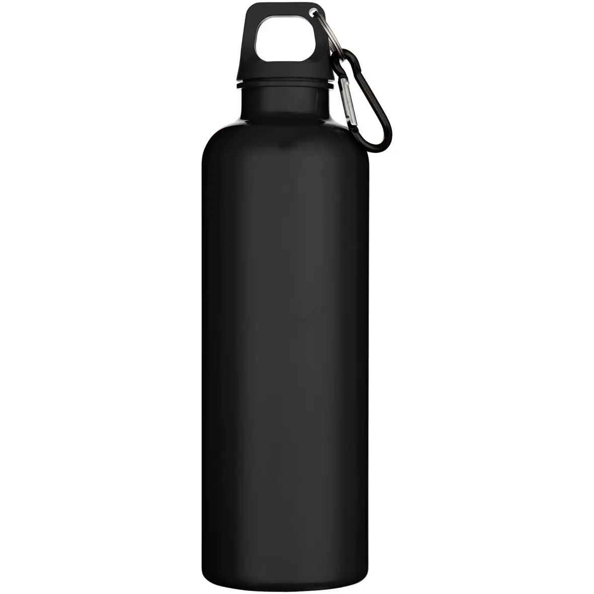750 ml einfarbige RS-zertifizierte Wasserflasche aus recyceltem Kunststoff mit Karabinerhaken – Ansicht 16