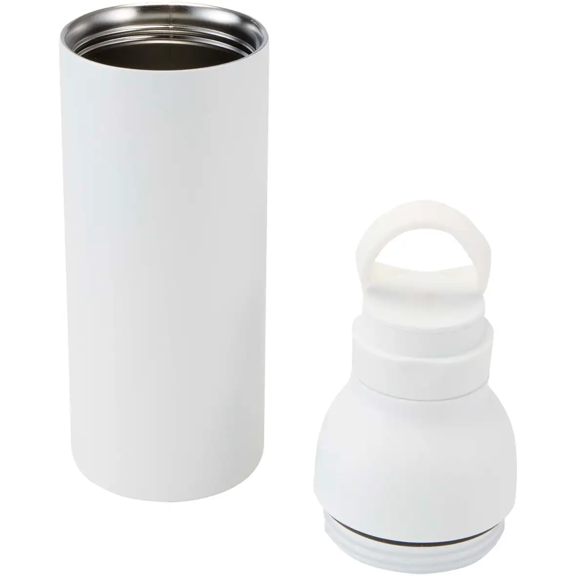 650 ml RCS-zertifizierte doppelwandige Trinkflasche aus recyceltem Edelstahl mit 3-teiligem Deckelset – Ansicht 5