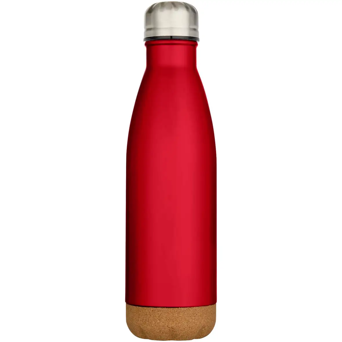 500 ml doppelwandige, vakuumisolierte Trinkflasche aus Edelstahl mit Korkdetails – Ansicht 5