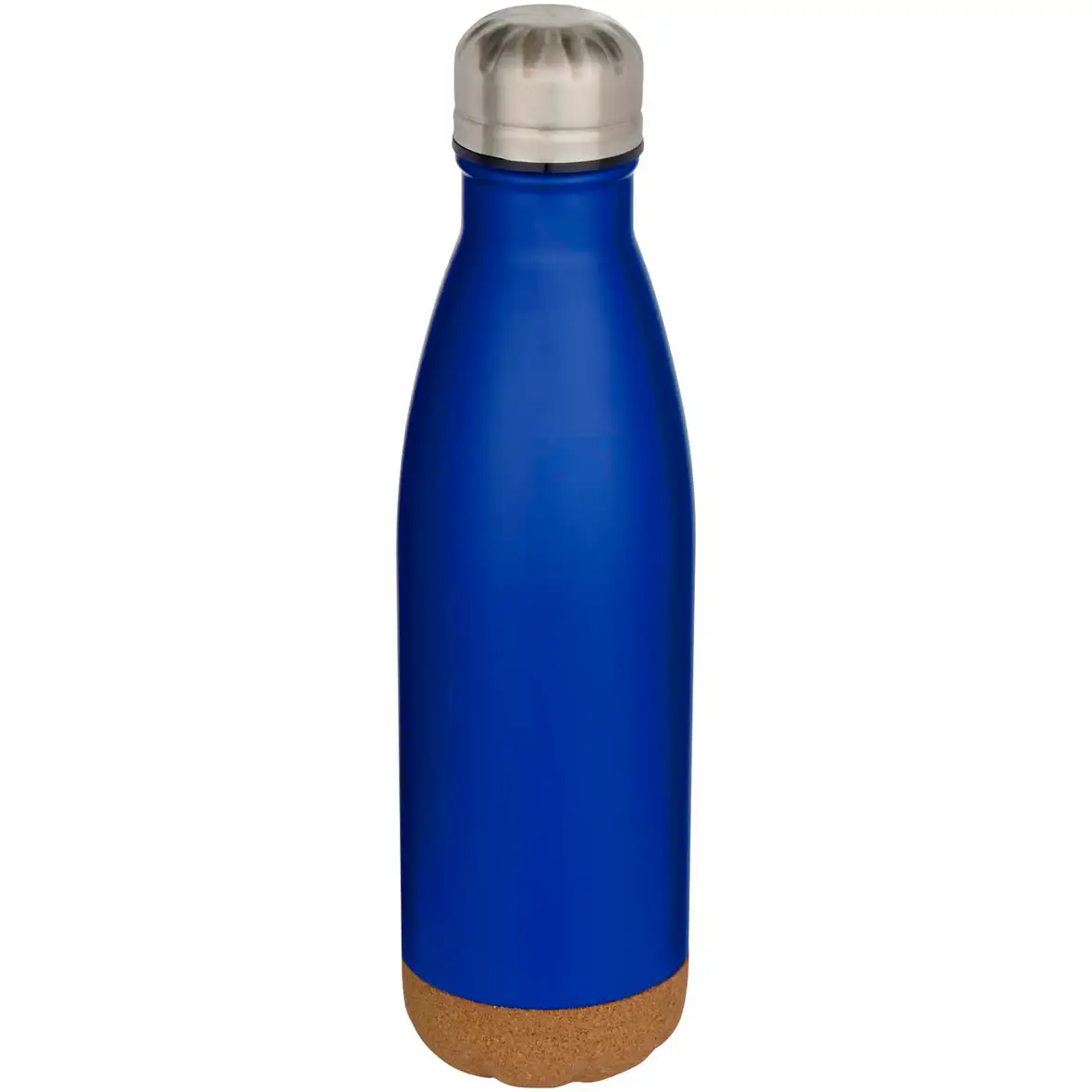 500 ml doppelwandige, vakuumisolierte Trinkflasche aus Edelstahl mit Korkdetails – Ansicht 7